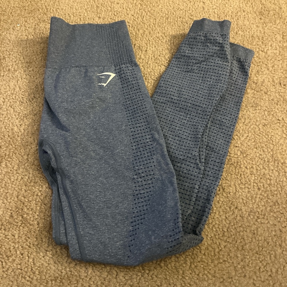 Blue Gymshark workout leggings